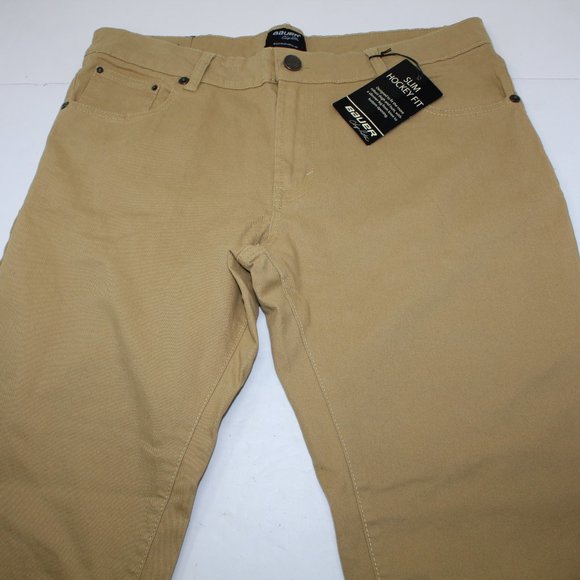Bauer Chip Foster Slim Hockey NWT Men's 34 x 34 Khaki 5 Pocket Stretch Jeans - Picture 4 of 13